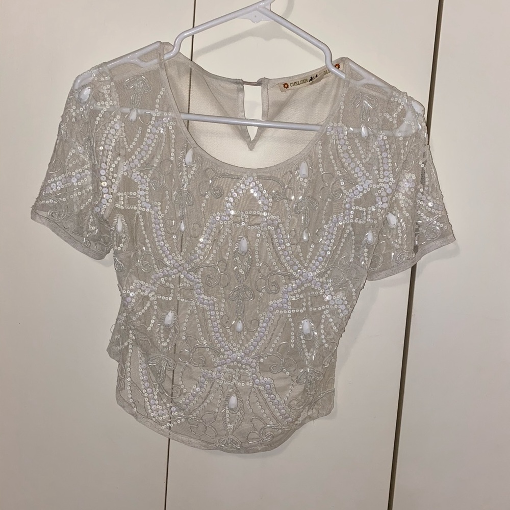 Chelsea & Violet Gorgeous Bead & Sequin Top